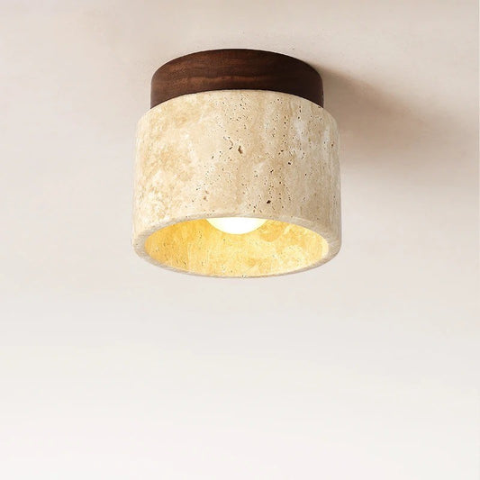Ceiling Light – Retro Yellow Cave-Inspired Fixture
