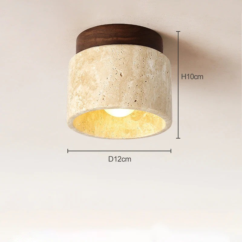 Ceiling Light – Retro Yellow Cave-Inspired Fixture